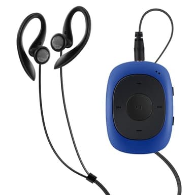 AGPTEK Lettore MP3 Clip con Pinza e Funzione Radio FM,Lettore Musicale Portatile con Protettore in Silicone Supporto dei Formati MP3, WMA, WAV, 8 GB per Il Fitness, Il Tempo Libero e Lo Sport, Blu