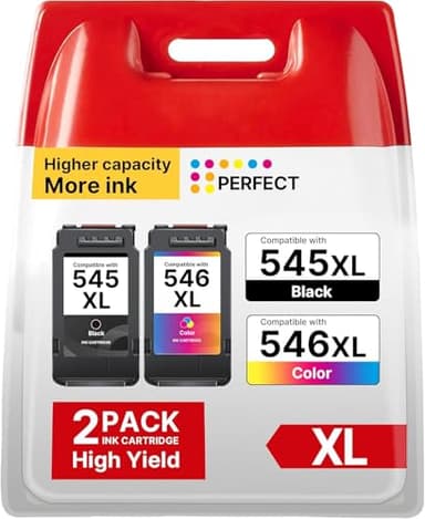 PG-545XL CL-546XL Nero e Colore Sostituzione per Cartucce Canon 545 546 XL per Pixma TS3550 TS3150 TS3151 MG2550S MG2555S TR4550 MX495 MG3050 MG2450 TR4551 MG2550 Stampante (1 Nero, 1 Colore)