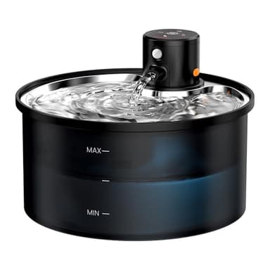 Fontanella per Gatti senza Fili: Fontana per Gatti - 3.2L Fontanella Gatto con Sensore di Movimento - Fontana Gatto Batteria - Dispenser Acqua Gattis con Pila 4000mAh - Acciaio Vassoio per Bere