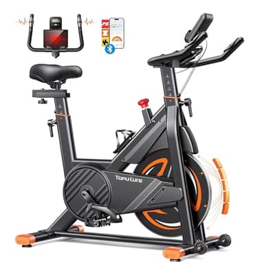 2026 Toputure Cyclette da Casa con App, Cyclette per Casa con Resistenza Magnetica 0-100%, Volano da 15 kg, Schermo LCD e Sensore di Frequenza Cardiaca, Supporta fino a 160 kg