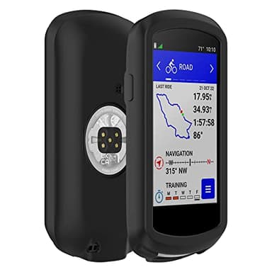 Ermorgen Custodia in silicone compatibile per Garmin Edge 1040 - Cover in silicone morbido, protezione antiurto Nero