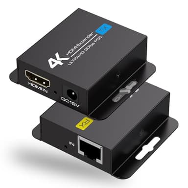 VEDINDUST HDMI Extender 4K30HZ 40M 131FT Ethernet Over Cat5e6 7 Auf RJ45 Supporto 4k1080P 3D POC EDID Solo bisogno di alimentazione TX per lavoro