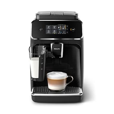 Philips 2200 Series Macchina da Caffè Automatica - Montalatte LatteGo, 3 Bevande, Display Touch Intuitivo, Nero Lucido (EP2231/40)