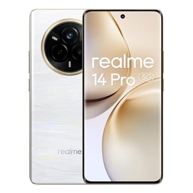 realme 14 Pro Smartphone 5G,Bianco,Fotocamera Sony IMX882 OIS AI,Design che cambia colore sensibile al freddo,Batteria 5260 mAh,18GB(8+10espansione)+256GB,Esclusiva Amazon(Nessun adattatore)