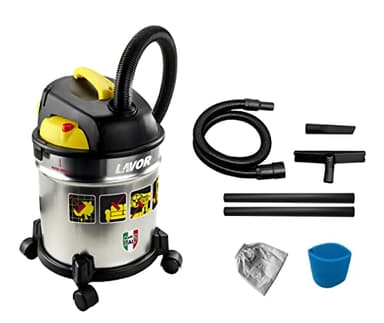 Lavorwash Aspiratore Solidi E Liquidi, Capacità Vano Raccolta 20 L, Acciaio