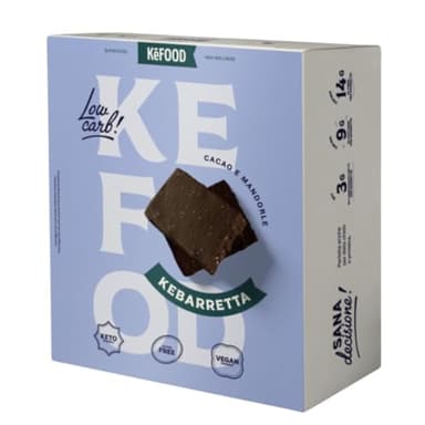 kefood® Barrette Proteiche Senza Zucchero Aggiunto - 12 x 50g - Chetogenica, Vegana, Senza Glutine, Senza Lattosio, Keto Friendly