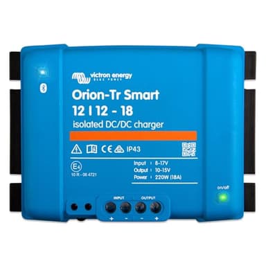 Victron Energy Orion-TR Smart 12/12-Volt 18 amp 220-Watt Caricatore DC-DC, Isolato (Bluetooth)