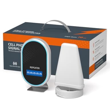 Amplificatore Segnale Cellulare per Casa fino a 150㎡, Facile Installazione con Antenna Incorporata, Ripetitore Segnale Cellulare Display LCD HD Ripetitore 5G 4G LTE per Wind Tre,TIM,Iliad