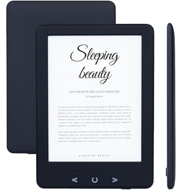 Silvergear® Ebook Reader con Retroilluminazione | Touchscreen E-Ink da 6 Pollici | Memoria da 4 GB per 3000+ E-Books | Pocketbook | Antiriflesso e Leggero | Nero