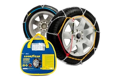 Goodyear Set di 2 Catene da Neve per Auto da 9 mm in Metallo Misura 120 con Tenditore Automatico
