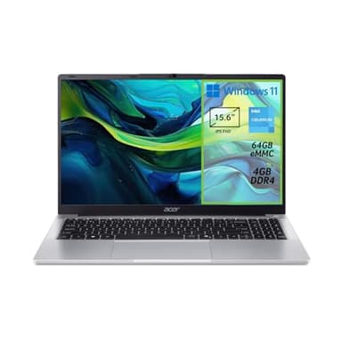 Acer Aspire Lite AL15-32P-C9QZ PC Portatile, Notebook, Processore Intel Celeron N4500, RAM 4 GB DDR4, eMMC 128 GB, Display 15.6" FHD IPS, Scheda Grafica Intel UHD Graphics, Windows 11 Home in S mode