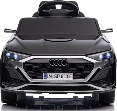 Auto Elettrica per Bambini Audi SQ8 etron Sportback Macchina con Licenza Ufficiale 12V Due Potenti Motori Telecomando Parentale Cintura di Sicurezza 5 Punti Porte Apribili Luci LED Musica MP3 Nero
