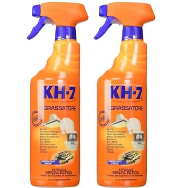 2 x 750 ml KH7 Sgrassatore Multiuso Super Potente Spray Senza Fatica, Sgrassante Detergente Promo Pack 2 Pezzi