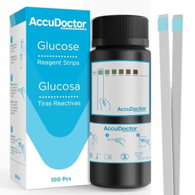 AccuDoctor 100 Strisce Test Urine – Stick Urina Glucosio, Test Glucosio Urine Fai da Te, Striscia Reattiva Urine per Glucosio, Test Urine Glucosio Casa Test pero Glicemia Diabete 100