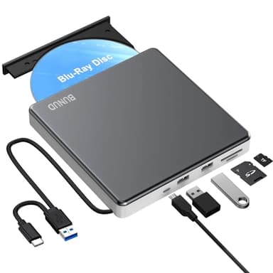 Blu-Ray CD DVD drive esterno USB 3.0 Type C masterizzatore CD/DVD Blu-ray Writer 3D BD Portable per PC Laptop Windows 11/10 Mac MacBook Pro/Air iMac