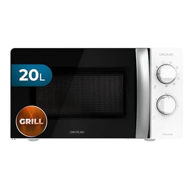 Cecotec Forno a Microonde con Grill ProClean 2110 da 20 Litri, 700W, con 6 livelli di potenza, funzione grill, tecnologia 3DWave, modalità scongelamento, timer fino a 30 minuti