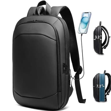 HEROIC KNIGHT Zaino Porta PC Uomo Donna, Leggero Sottile ed Espandibile Grand per Laptop Impermeabile per Computer Portatile 17 Pollici per Uffico Università Scuola Viaggio Business (27L Nero)
