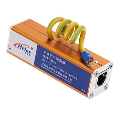 D DOLITY Protezione Antiritorno Contro Fulmini Segnale Parafulmine per Telefono Rj11