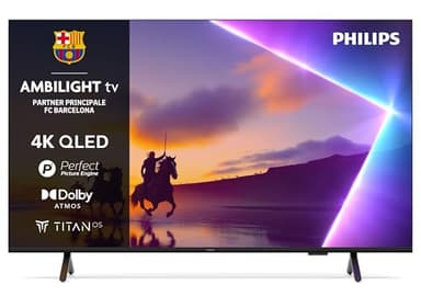 Philips Ambilight 65PUS8510 4K QLED Smart TV - Display 65’’ con piattaforma Titan OS, Pixel Precise Ultra HD e Dolby Atmos Sound - Funziona con Alexa e Google Voice Assistant