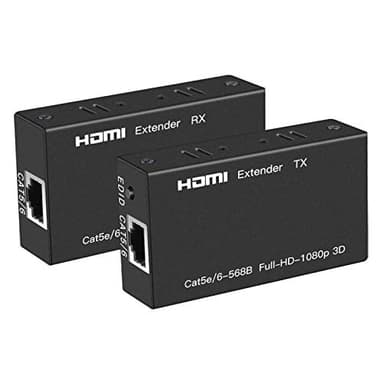 Ozvavzk HDMI Extender Transmitter Extensions 60M Cat 6/5E Receiver Supporta Full HD 1080P 3D HDCP EDID Hdmi Estensori per TV DVD Laptop PC Sky（Trasmettitore+UTP+RJ45+Ricevitore）