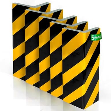 NURADA Paracolpi Garage. Protezione Portiere Auto. Pack 5. Paracolpi Portiere Auto. Paraspigoli Angolari. Angolari per Muro. Paraspigoli Gommapiuma. 40x25x2cm (Giallo riflettente)
