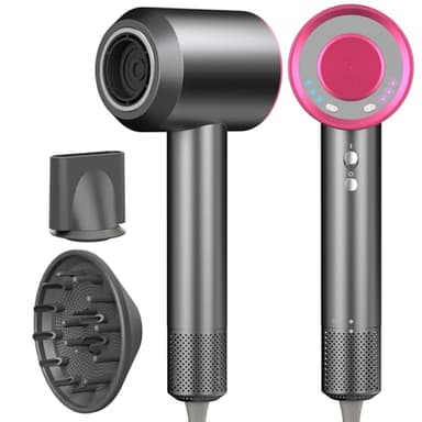 AIUNAOM Phon Capelli Professionale 160.000 giri/min- 500 Milioni Di Ioni Negativi, Accessori Magnetici, 3 Impostazioni Di Velocità e 4 Regolazioni Di Temperatura,Per Animali, Salone e Casa