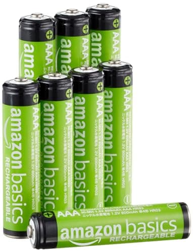 Amazon Basics confezione da 8 batterie AAA NiMH Performance ricaricabili, 800 mAh, 1,2 V, ricaricabili fino a 1000 volte, precaricate