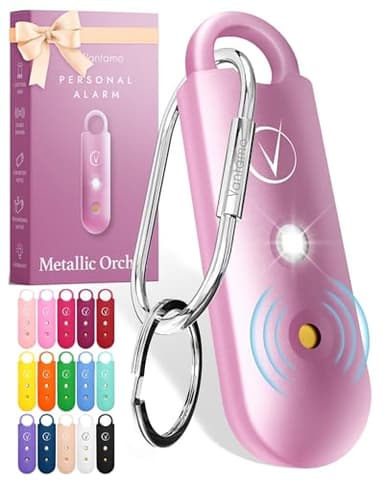 Vantamo Allarme Personale Antiaggressione per Autodifesa Donna Con Doppio 130dB Altoparlante, Kit Autodifesa Femminile Con Luce