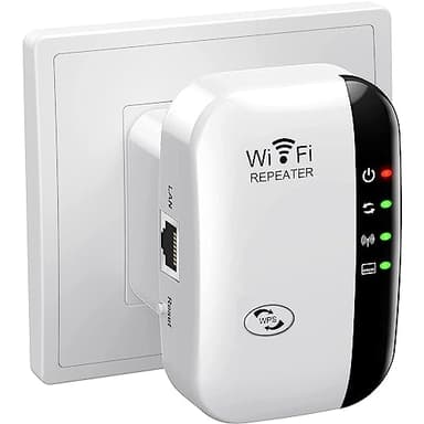Ripetitore WiFi Potente per Casa Amplificatore WiFis Più Recente WLAN Ripetitores WiFi Extender 300Mbit/s 2.4GHz, Porta LAN, Supporta Modalità Ripetitore/Router/AP