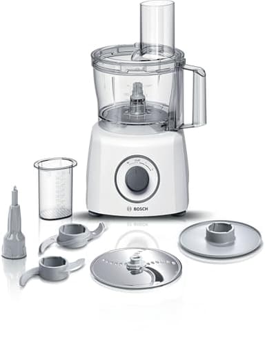 Bosch MultiTalent 3 Robot da Cucina Multifunzione Compatto - Oltre 20 Funzioni, 800 W, 2 Velocità, Ciotola 2,3 l, Disco per Affettare, Tagliare e Grattugiare, Lama per Impastare e Disco per Montare