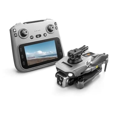 LKHLTBF Nuovo Drone k19 Max GPS Professionale con Telecamera 4k, FPV, Drone Pieghevole con Telecomando a Grande Schermo, Che Evita Gli Ostacoli,Triple Battery