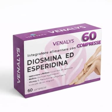 Diosmina ed Esperidina - emorroidi - Integratore per la normale funzionalità del microcircolo. Vene Varicose, Gambe Gonfie, e Capillari Rotti Ippocastano, Meliloto e Vitamine