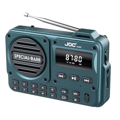 Fiorky Radio FM digitale portatile con display a LED Registratore radio digitale BT 5.4 Altoparlante radio per regali di viaggio per anziani anziani