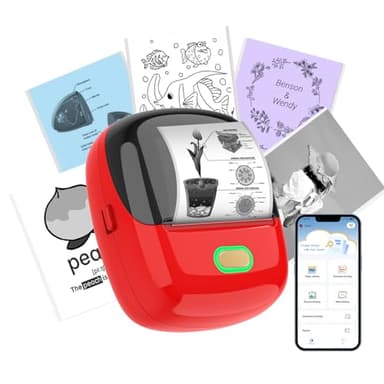 ORGSTA S002 Etichettatrice Bluetooth Portatile 300 Dpi Mini Autoadesive Stampante Etichette Adesive per Ufficio, Scuola, negozio Compatibile con iOS e Android