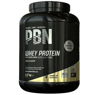 Premium Body Nutrition Siero di Latte in Polvere, 2.27 kg (Pacco da 1), Sapore di Vaniglia, Gusto Ottimizzato