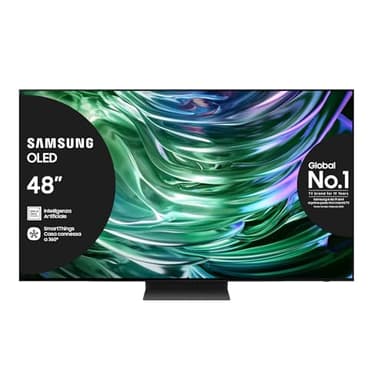 Samsung OLED TV 48" QE48S90DAEXZT, OLED HDR+, Upscaling AI 4K, Processore NQ4 AI GEN2, Motion Xcelerator 144Hz, Design LaserSLim, DVBT-2, Q-Symphony & Dolby Atmos, Black 2024