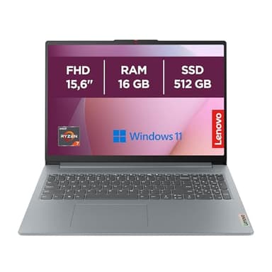 Lenovo IdeaPad Slim 3 Notebook 15,6” FHD (1920x1080), AMD Ryzen 7 5825U, 16GB RAM, 512GB SSD, Grafica Integrata, Windows 11 Home, WiFi 6, Tastiera italiana - Arctic Grey