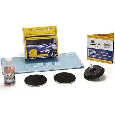 Glass Polish - Kit di lucidatura del parabrezza - Riparazione del vetro dell'auto fai da te da 75mm - Rimuovi i danni dalla spazzola del tergicristallo e ripristina la chiarezza e la lucentezza.