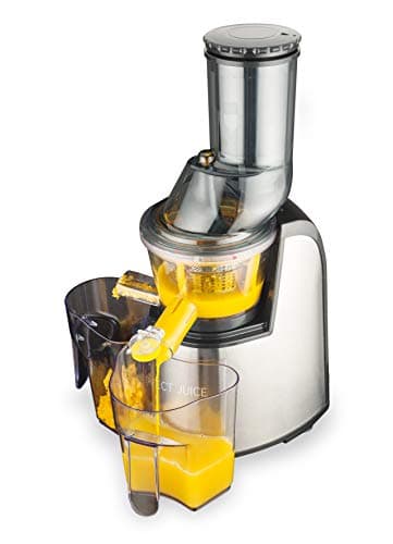 MACOM Estrattore di Succo a Freddo / Slow Juicer a Lenta Rotazione, Bocca Larga 75 mm per Frutta e Verdura, Facile da Pulire, Motore Silenzioso 150W, Just Kitchen 859 Perfect Juice