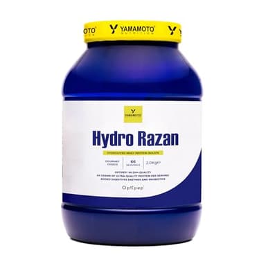 Hydro RAZAN® new formula integratore alimentare a base di proteine del siero del latte idrolizzate Optipep® 90 con aggiunta di probiotici ed enzimi digestivi gusto Cioccolato 2000 g