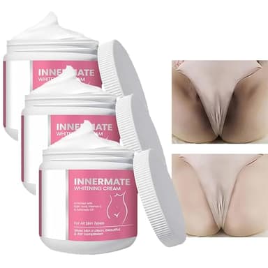 Innermate - Crema sbiancante per ascelle, crema sbiancante per parti intime, crema sbiancante istantanea per il corpo, crema levigante per la pelle per zone intime, zona bikini e ascelle (3 pezzi)