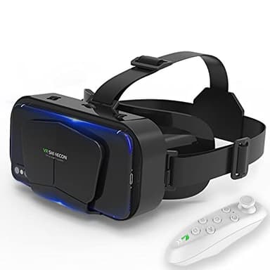 Occhiali VR, Realtà Virtuale 3D, Realtà Virtuale per Film e Giochi 3D, per Smartphone 4.7-7 Pollici [con controller]