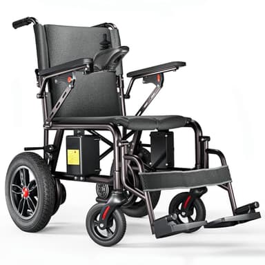 Homyking carrozzina per disabili, sedia a rotelle pieghevole leggera, sedia a rotelle elettrica, monopattini elettrici, scooter elettrico adulti senza patente, Durata di 25 km Motore di 500W
