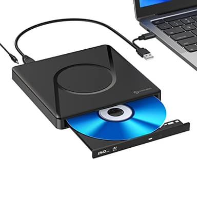PHIXERO Masterizzatore DVD 3D Blu-ray portatile, USB 3.0 con unità Blu-ray Ultra HD 4K e cavo USB per Mac OS, Windows XP/7/8/10, Linux, Vista, PC portatile