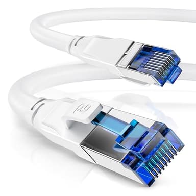 CSL - Cavo di rete CAT 8.1 da 3 m, 40 Gbits, cavo patch LAN, cavo dati patch – CAT 8 High Speed Gigabit Ethernet Cable – velocità in fibra ottica 40000 Mbits – S/FTP PIMF schermatura RJ45