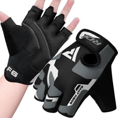 RDX Guanti Palestra Sollevamento Pesi Fitness, Antiscivolo Imbottito Presa Protezione, Elastico Traspirante, Powerlifting Bodybuilding Forza Allenamento Ciclismo Calisthenics Gloves, Uomo Donna