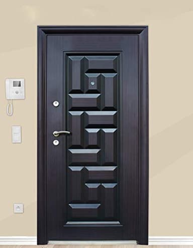 ARREDO DA CASA Porta Blindata 84x190 Design Semplice Moderno Portoncino Blindato Scuro Con Apertura Sia A Destra Che A Sinistra P1