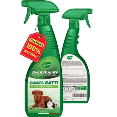 Gardemia Disabituante Vegetale per Cani e Gatti 750ml Spray Anti Pipì Esterni Interni Azione Naturale per Disabituarli Barriera Olfattiva Urine Casa Giardino Alternativa Eco a Repellente Dissuasore