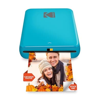 KODAK Step Stampante fotografica istantanea per smartphone - Mini portatile wireless a colori - Foto adesive Zink 2x3” - Bluetooth compatibile con iOS e Android - App di editing divertente - Blu