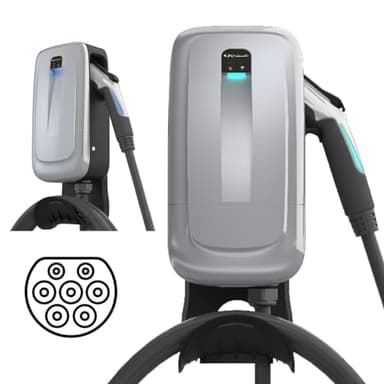 Schumacher Electric SEV455 - Wallbox 7,4kW Tipo 2 Monofase 32A - Per Veicoli Elettrici/Ibridi - Cavo 5m, Gestione DLM - Design Interno/Esterno